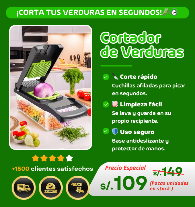 Cortador de Verduras Multifuncional