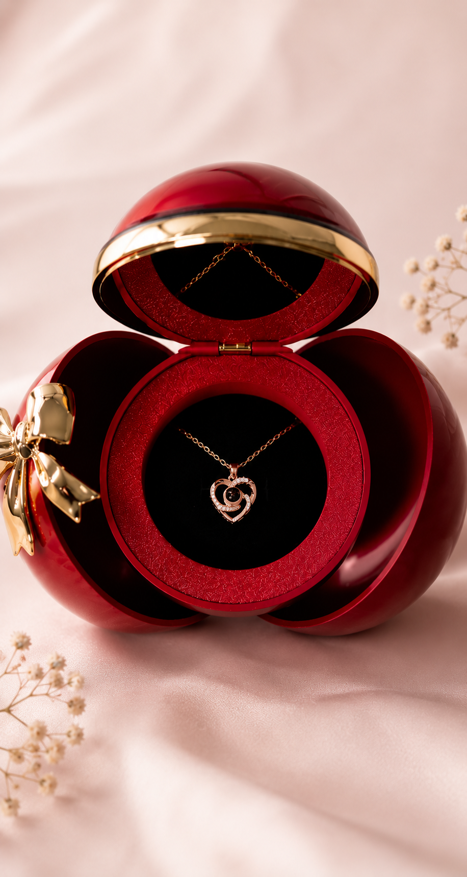 Rosa Eterna con Collar Proyector “Te Amo” 💖